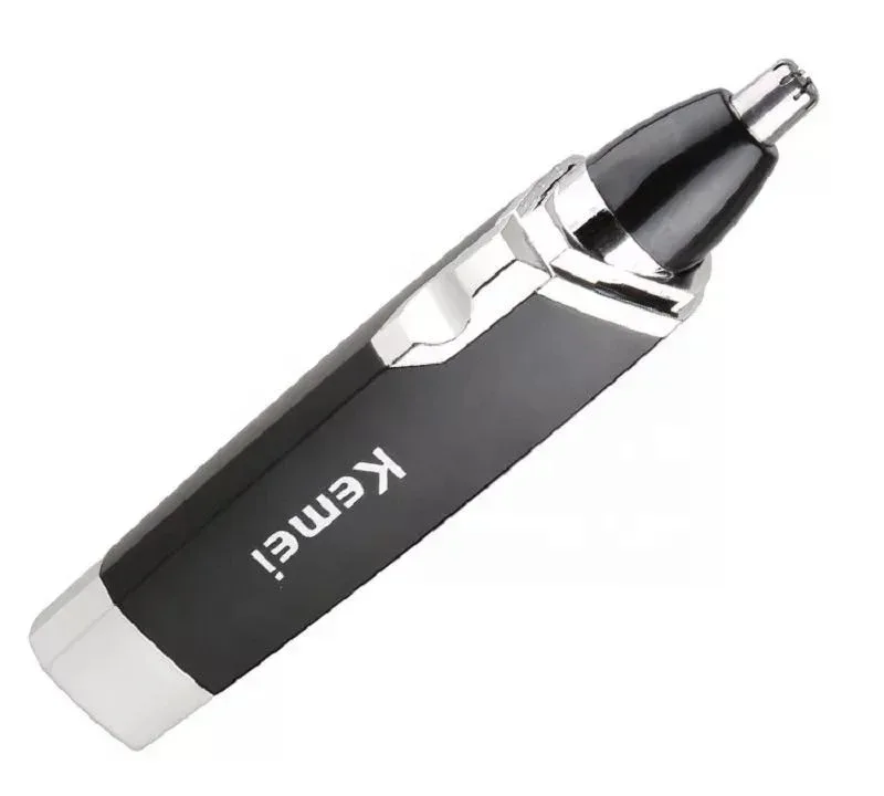 Aparador portátil do cabelo do nariz dos homens enxaguar limpo KM-6512 nose hair shaver recarregável depilador da sobrancelha