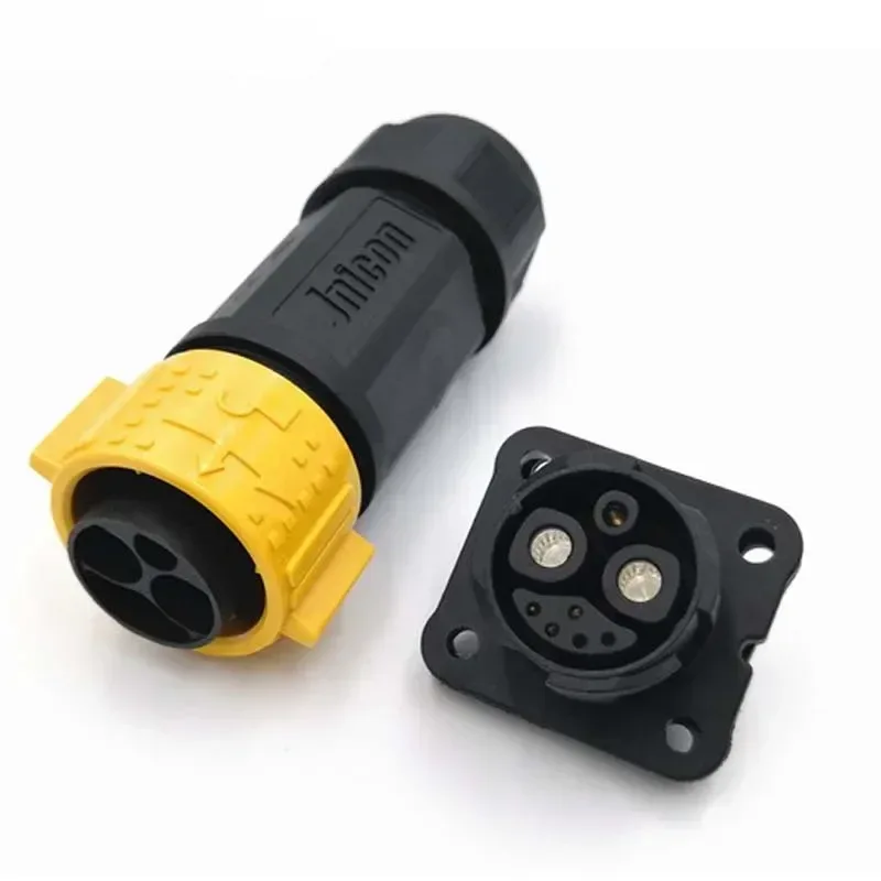 60A 2+1+5 Lithium Battery Waterproof Connector IP67 M25 E-bike Electric Motorcycle Charging Power Plug Socket CE UL Certified