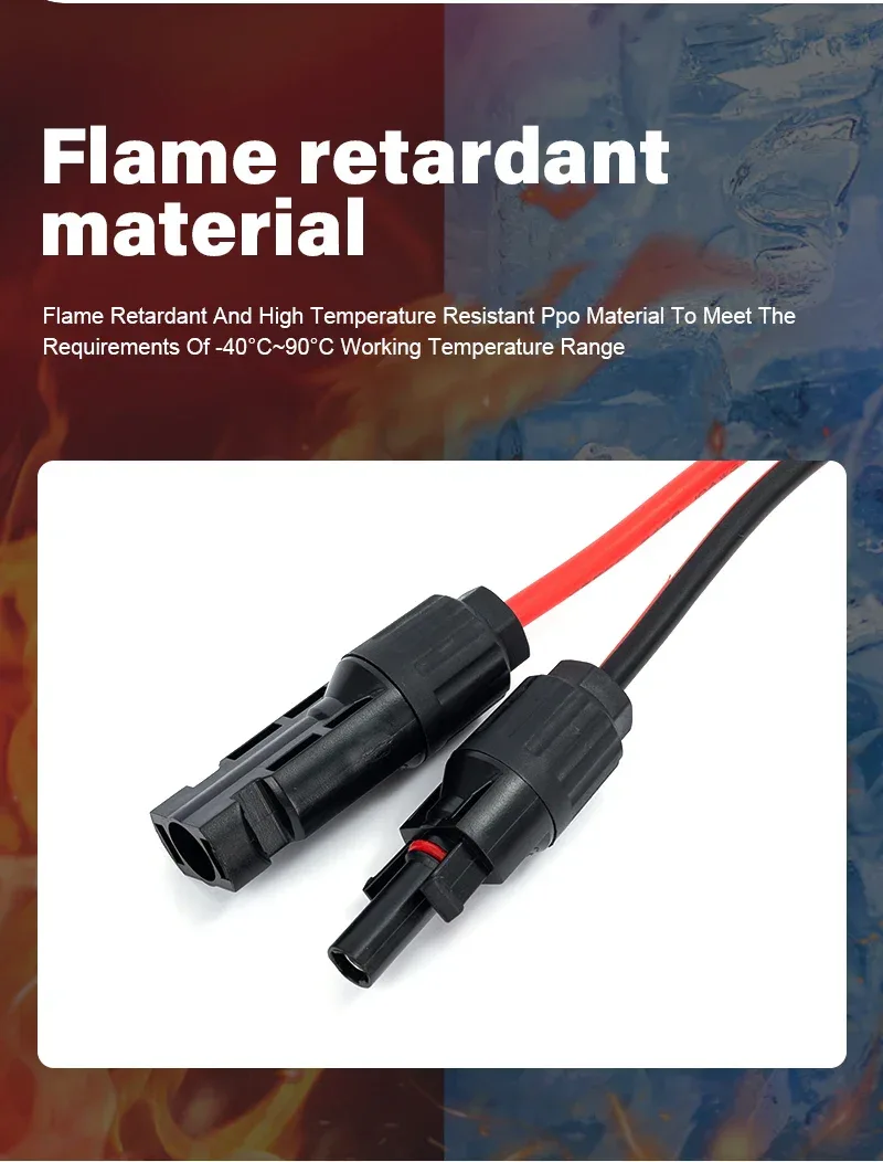 XT60 Solar Cable 12AWG PV Extension Wire with XT60 Connector for Solar Panel Power System Drone