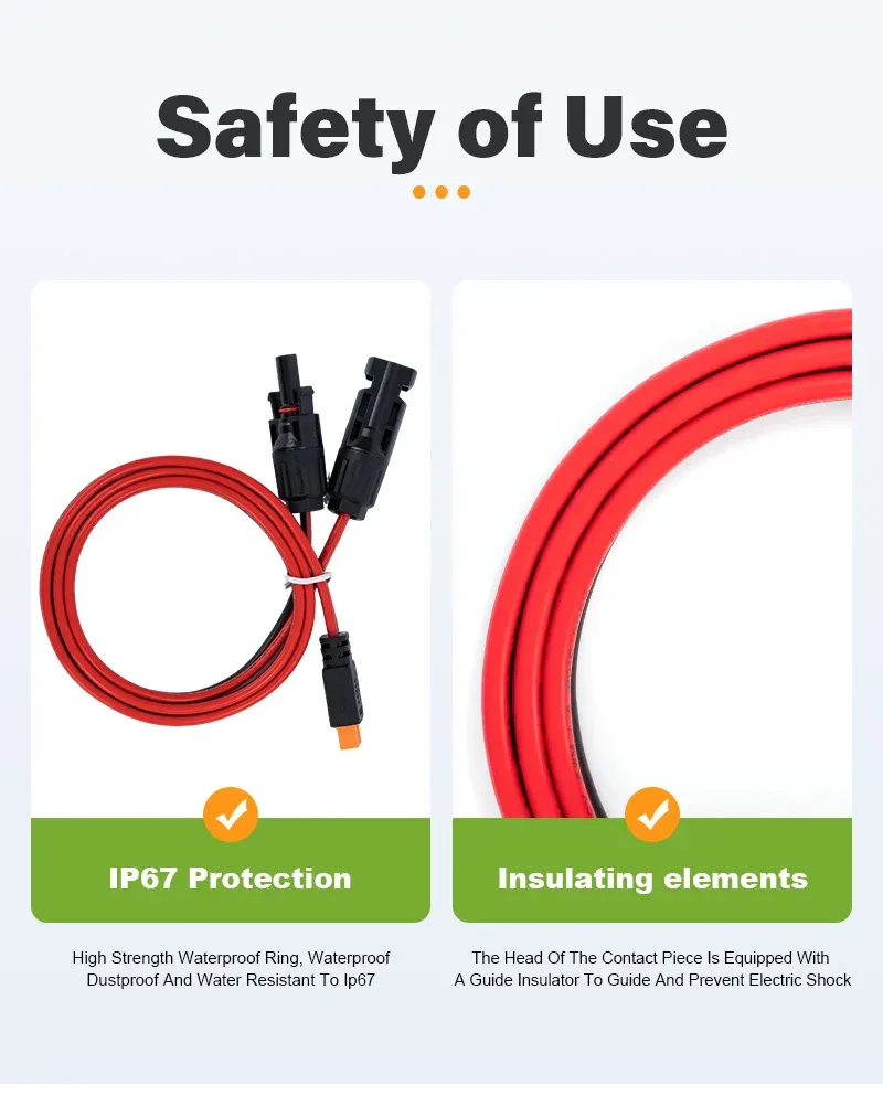 XT60 Solar Cable 12AWG PV Extension Wire with XT60 Connector for Solar Panel Power System Drone