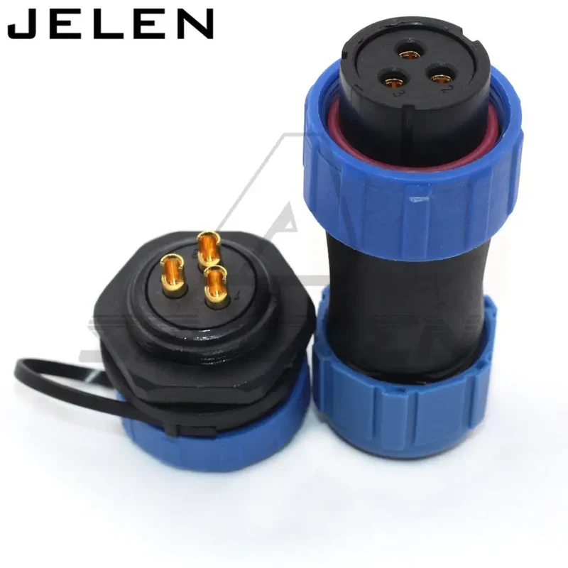 SP21 LED cable connector 3pin Female plug male socket, Inversion waterproof Connector,IP68
