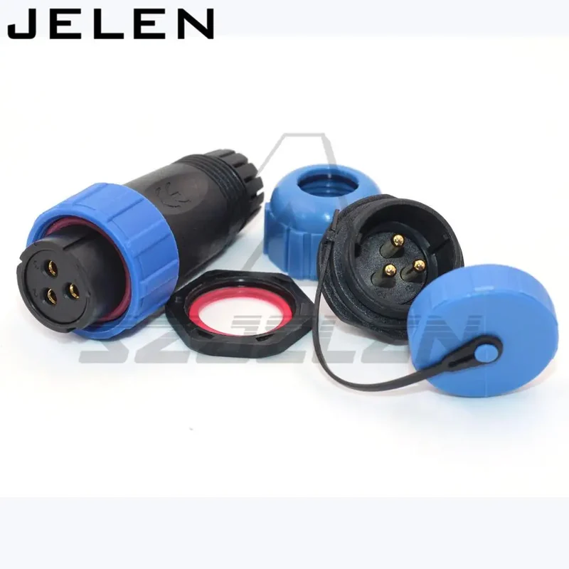 SP21 LED cable connector 3pin Female plug male socket, Inversion waterproof Connector,IP68