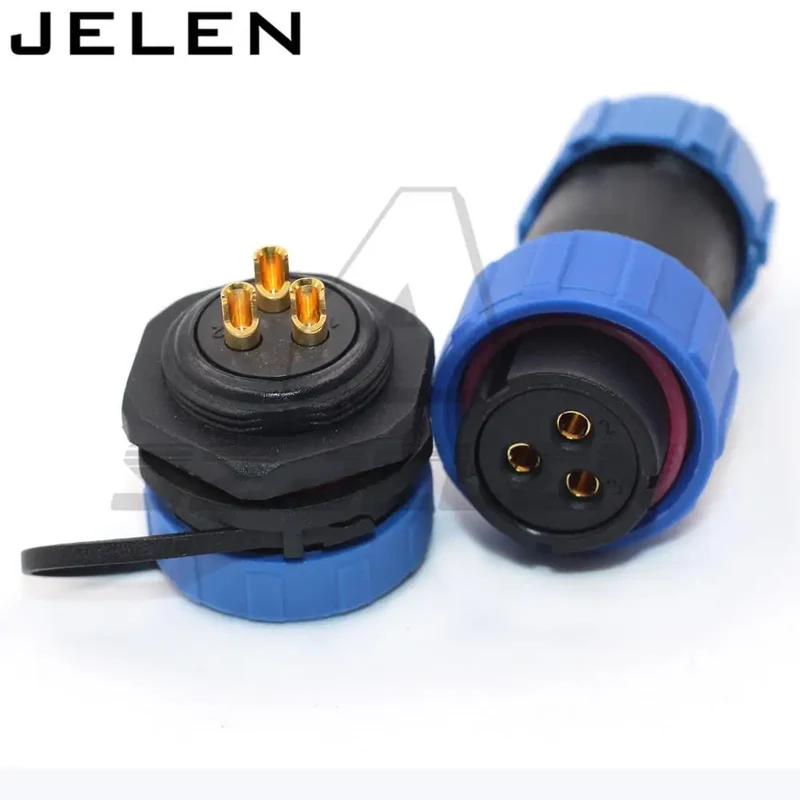 SP21 LED cable connector 3pin Female plug male socket, Inversion waterproof Connector,IP68