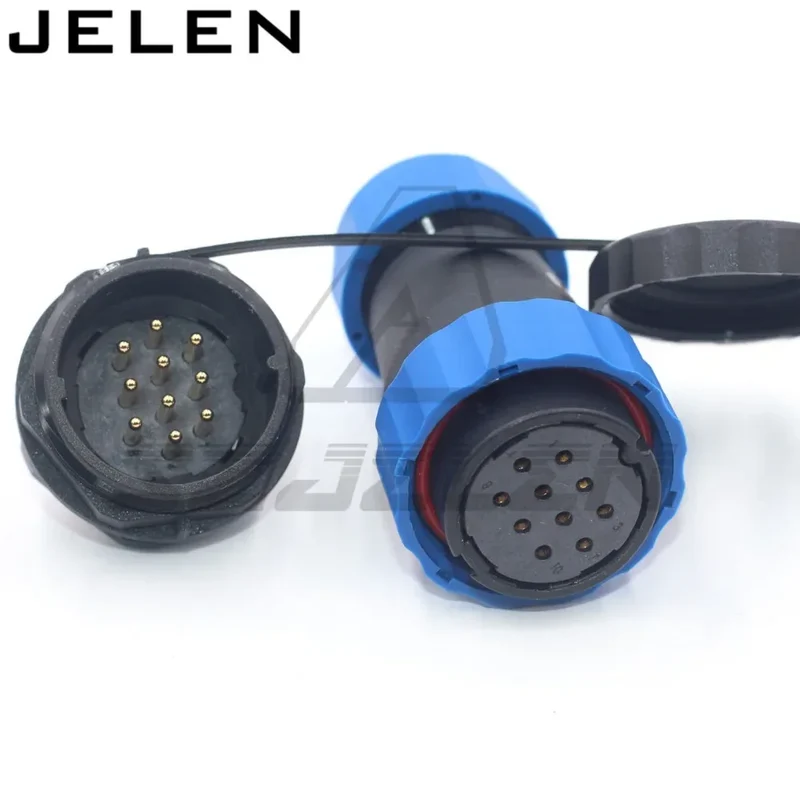 SD28 waterproof connector 2 3 4 5 6 7 9 10 12 14 16 19 22 24 26pin power cable wire connectors SP28 plug and socket IP68