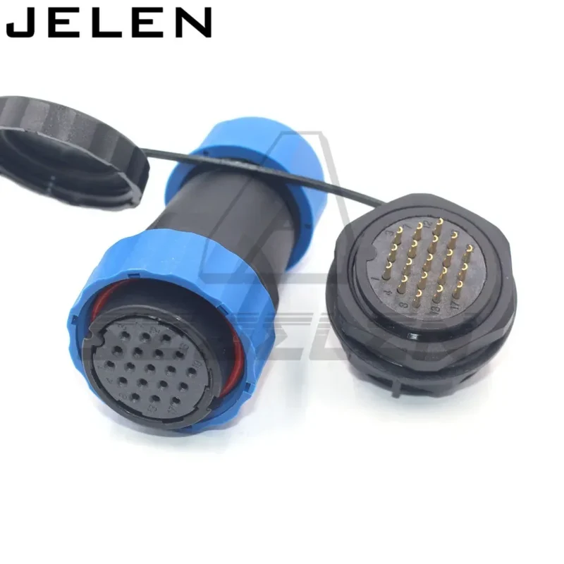 SD28 waterproof connector 2 3 4 5 6 7 9 10 12 14 16 19 22 24 26pin power cable wire connectors SP28 plug and socket IP68