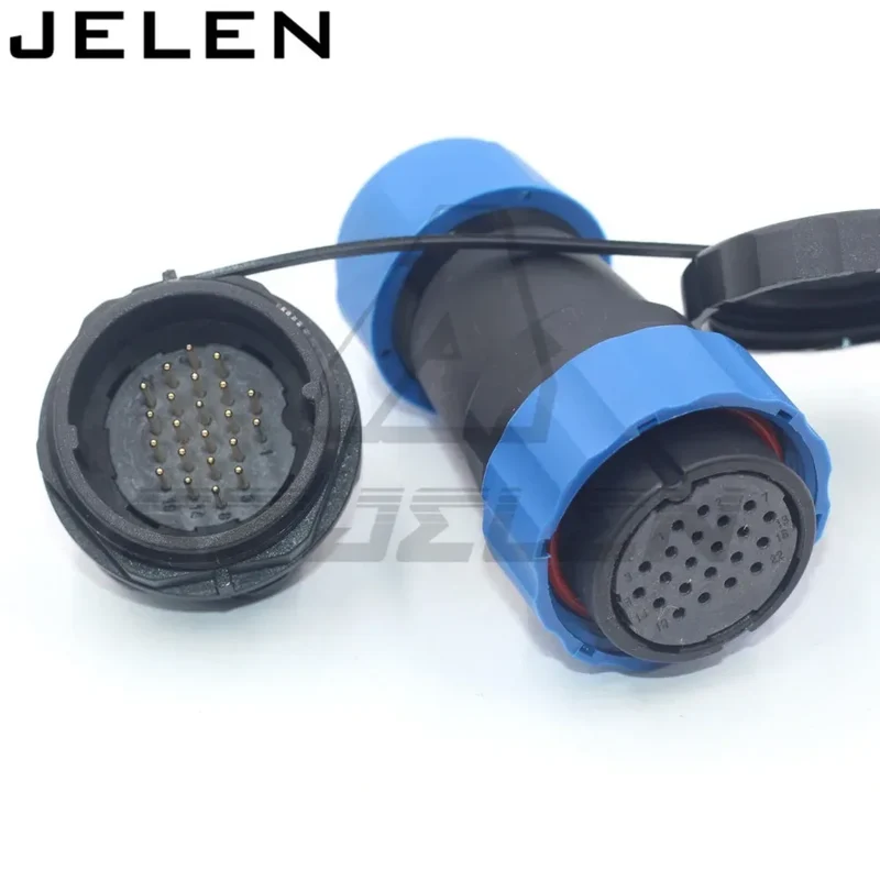 SD28 waterproof connector 2 3 4 5 6 7 9 10 12 14 16 19 22 24 26pin power cable wire connectors SP28 plug and socket IP68