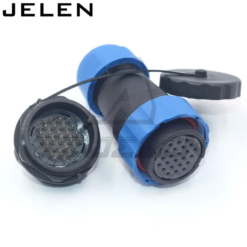 SD28 waterproof connector 2 3 4 5 6 7 9 10 12 14 16 19 22 24 26pin power cable wire connectors SP28 plug and socket IP68