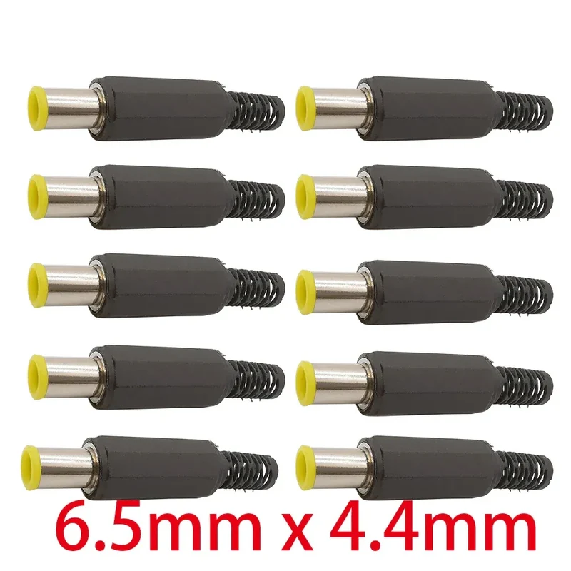 10Pcs 3.5 x 1.3mm 5.5 x 2.1mm 5.5 x 2.5mm 6.5 x 4.4mm DC Power Male Plug Jack Adapter Wire Charging Plug Electric Connector