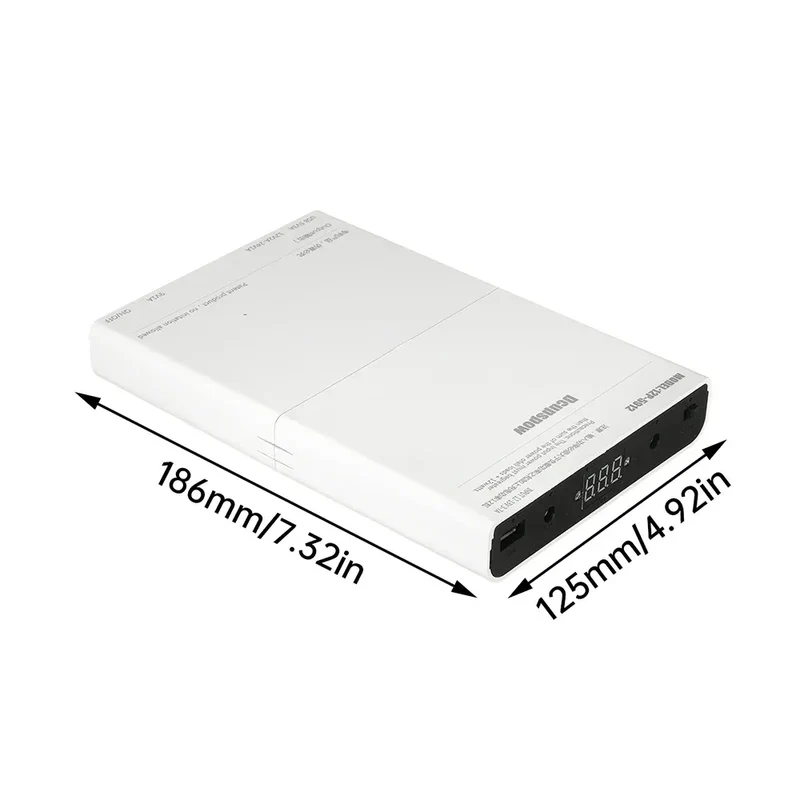 DC UPS 12-Cell Battery Power Supply Box Power Bank Kit 5V 9V 12V Output Optical Modem Router Uninterruptible Power Supply
