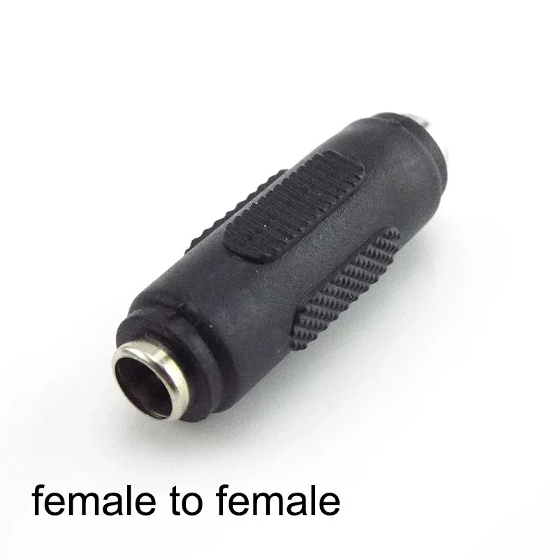 5.5*2.1mm / 5.5x2.1 mm DC double male to male Power Socket Connector CCTV female to female Panel Mounting Jack Adaptor
