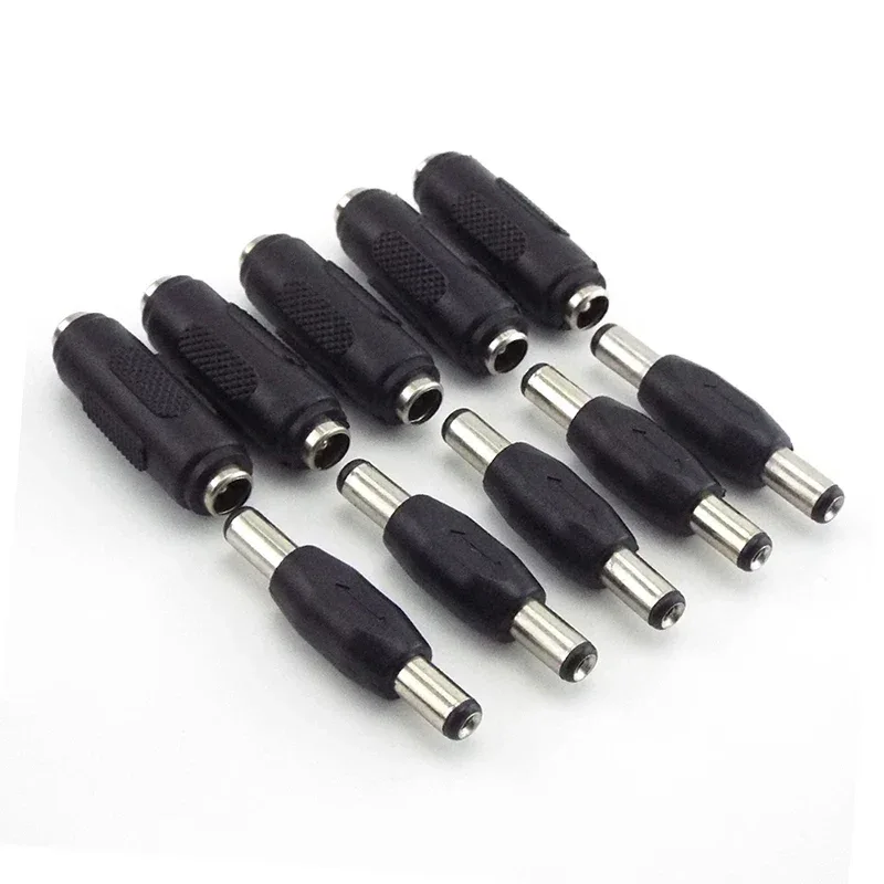 5.5*2.1mm / 5.5x2.1 mm DC double male to male Power Socket Connector CCTV female to female Panel Mounting Jack Adaptor