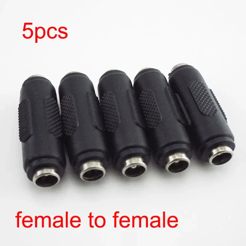 5.5*2.1mm / 5.5x2.1 mm DC double male to male Power Socket Connector CCTV female to female Panel Mounting Jack Adaptor