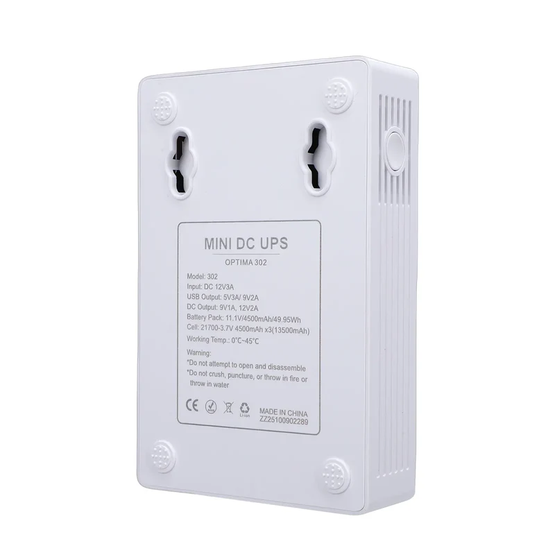 Mini UPS Battery Backup 13500mAh Portable Rechargeable USB DC Backup Power 5V/9V/12V Uninterrupted Power Supply Emergency Power