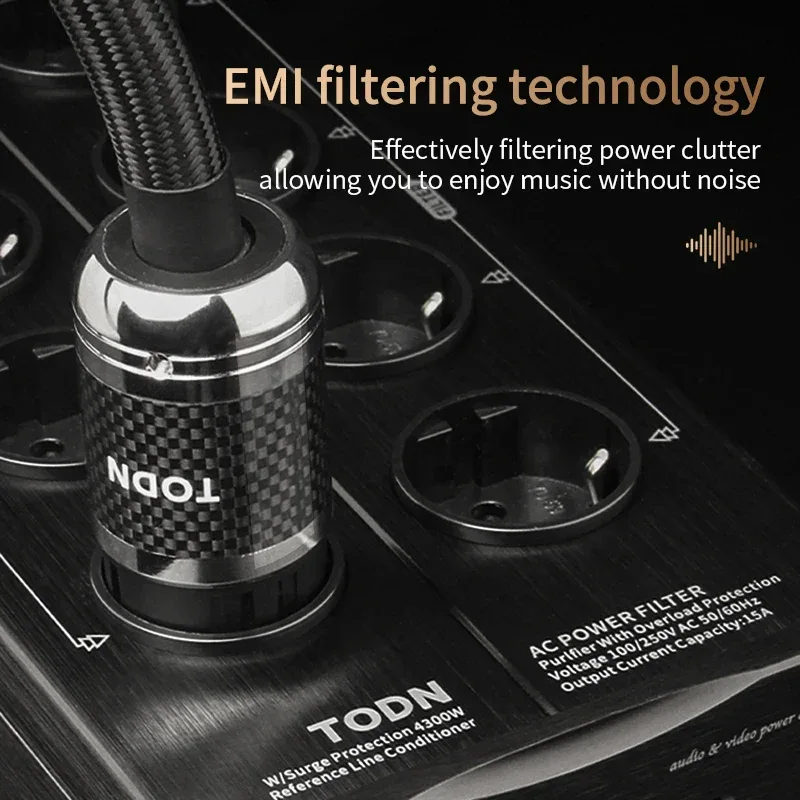 HIFI power filter HiFi lightning protection anti-interferencePA audio power purifier EU dedicated power strip