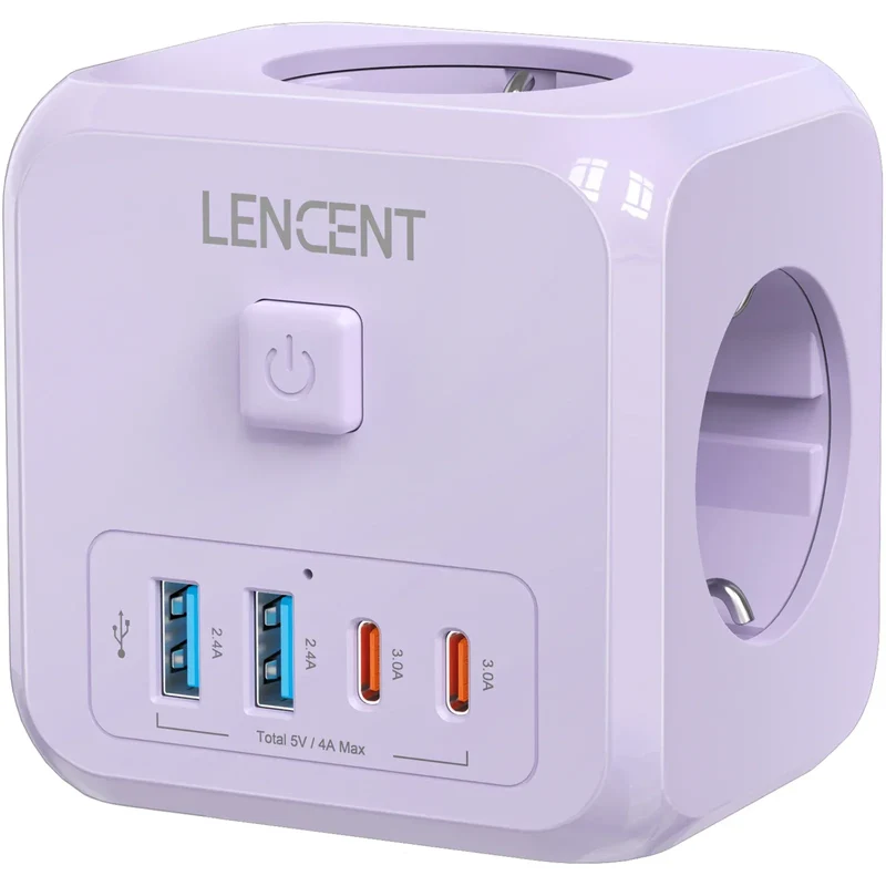 LENCENT USB Sockets dice Without Cable socket EU Socket Adapter Multiple socket EU Outlet Extender