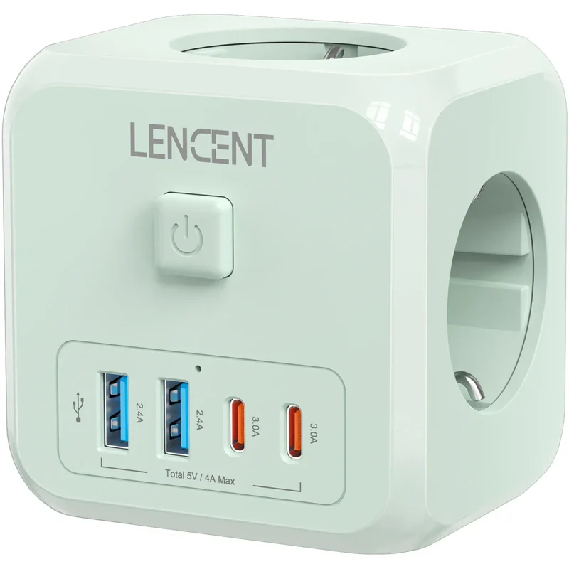 LENCENT USB Sockets dice Without Cable socket EU Socket Adapter Multiple socket EU Outlet Extender