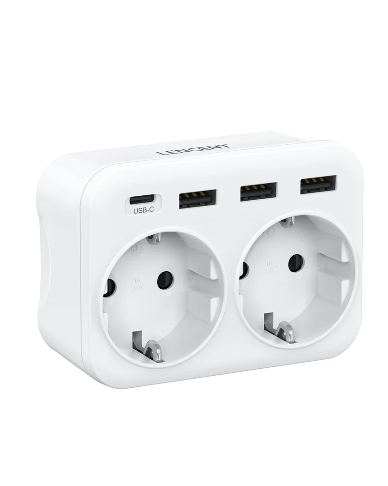 LENCENT USB Sockets dice Without Cable socket EU Socket Adapter Multiple socket EU Outlet Extender