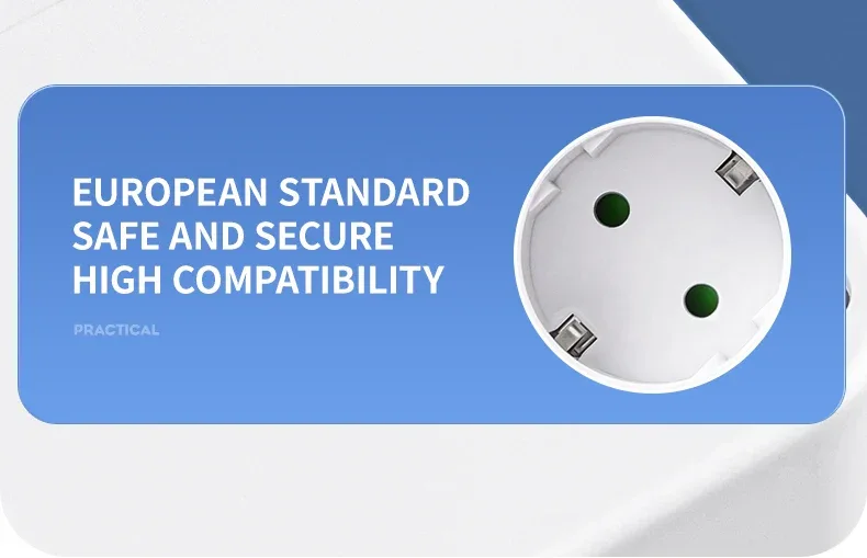EU AC Plug Power Strip Wall Mounted Independent Switch Multitap Socket Network Filter With USB Charging Network Filter Adapter