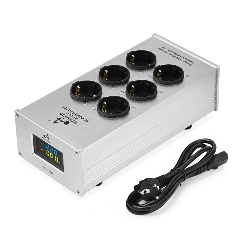 Hi-end EU Hifi Power Filter for Standard EU Socket Noise-free Audio Purifier Filter Power Conditioner with EU Outlets Strip