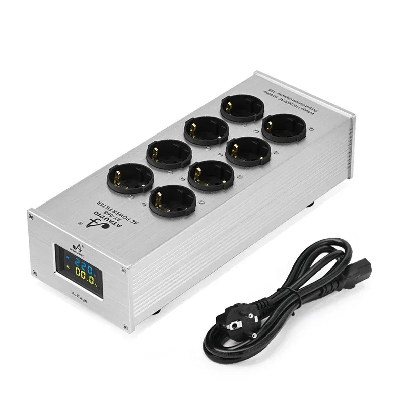 Hi-end EU Hifi Power Filter for Standard EU Socket Noise-free Audio Purifier Filter Power Conditioner with EU Outlets Strip