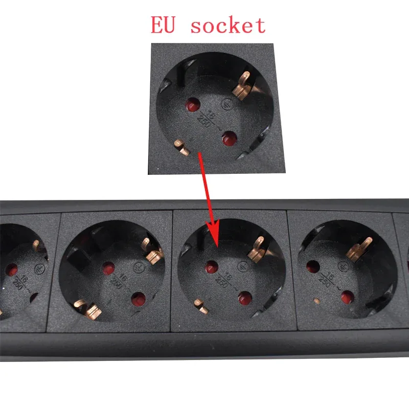 Audio Noise AC Power Filter Power Conditioner Power Purifier with EU Outlets Power Strip 16A 4000W