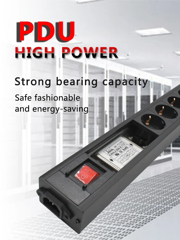 Audio Noise AC Power Filter Power Conditioner Power Purifier with EU Outlets Power Strip 16A 4000W