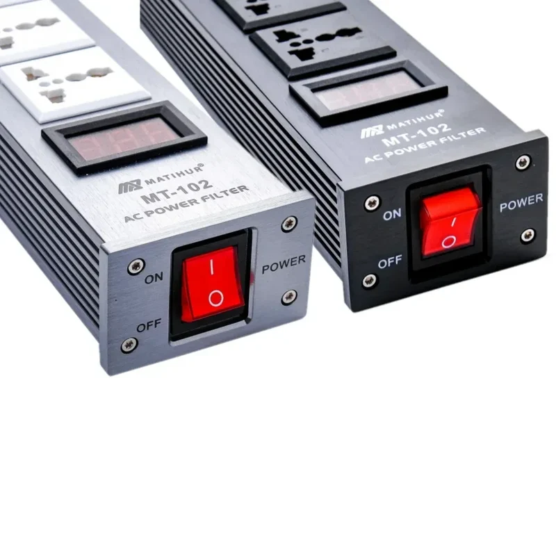 Matihur MT-102 Audio Noise AC Power Filter Power Conditioner Power Purifier Surge Protection with EU Outlets Power Strip hifi