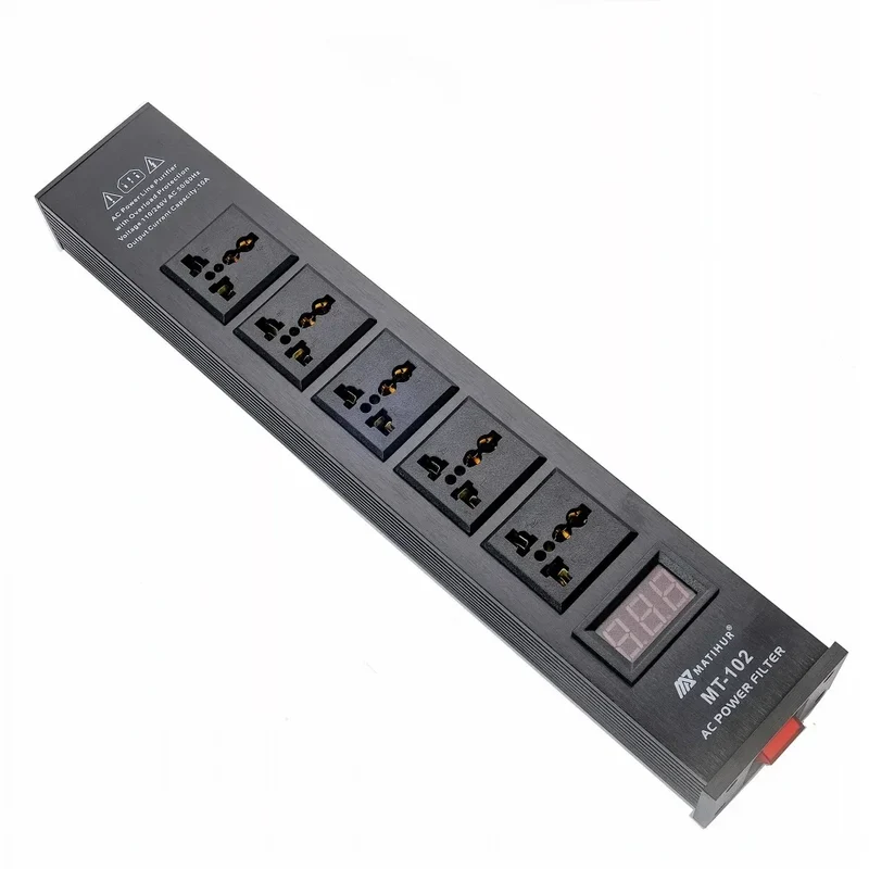 Matihur MT-102 Audio Noise AC Power Filter Power Conditioner Power Purifier Surge Protection with EU Outlets Power Strip hifi