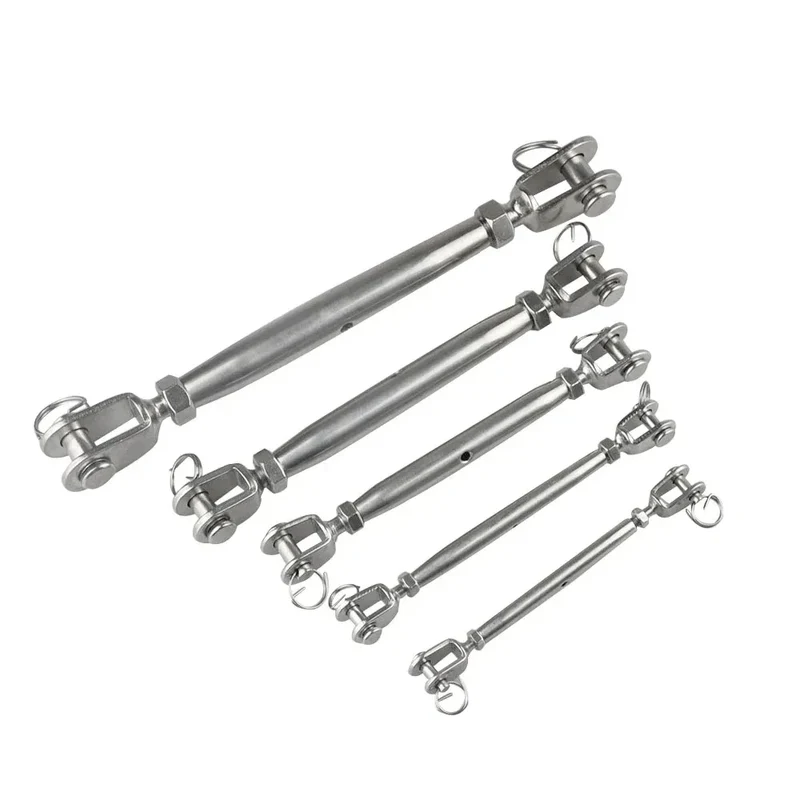 304 Stainless Steel Marine Closed Body Jaw Turnbuckle M5 M6 M8 M10 M12 M14 M16 for Rigging Screw Jaw Barrel Strainers