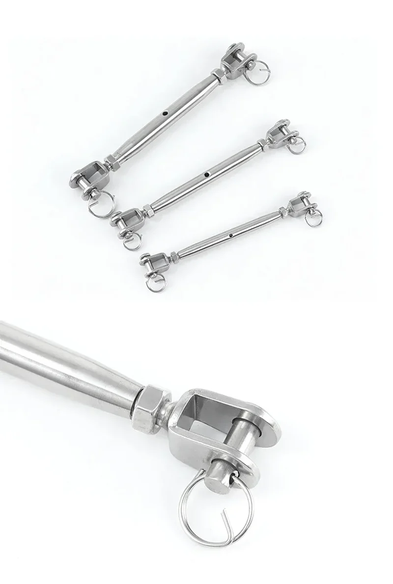 304 Stainless Steel Marine Closed Body Jaw Turnbuckle M5 M6 M8 M10 M12 M14 M16 for Rigging Screw Jaw Barrel Strainers