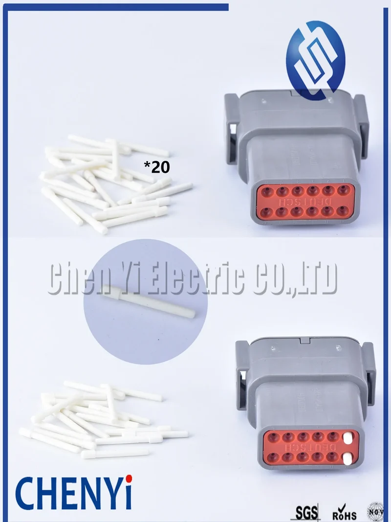 324 pcs Deutsch DTM Waterproof Connector Kit Repair tool box DTM06-2/3/4/6/8/12S DTM04-2/3/4/6/8/12P with Pins and pliers