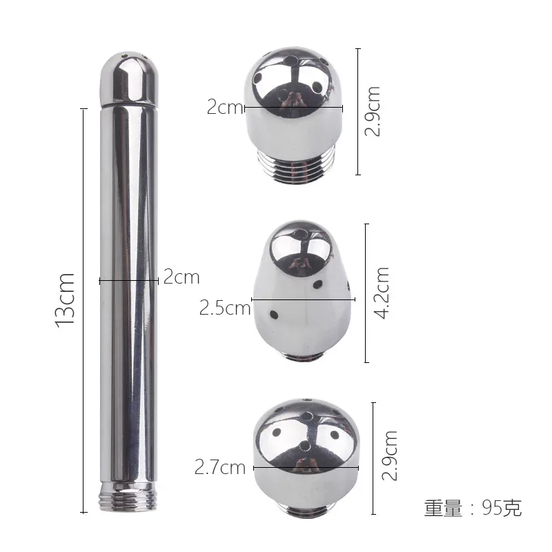 Hygienic Shower For Bathroom Enema Water Nozzle With 3 Style Head Anal Ingredients Douche Vaginal Clean Kit Cleaner Tool