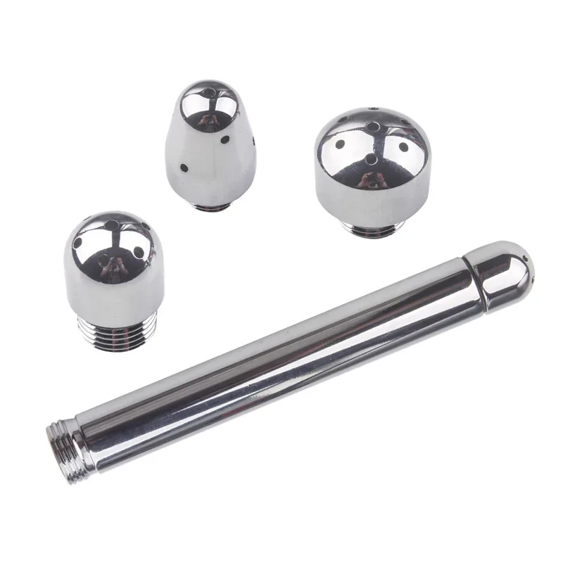 Hygienic Shower For Bathroom Enema Water Nozzle With 3 Style Head Anal Ingredients Douche Vaginal Clean Kit Cleaner Tool