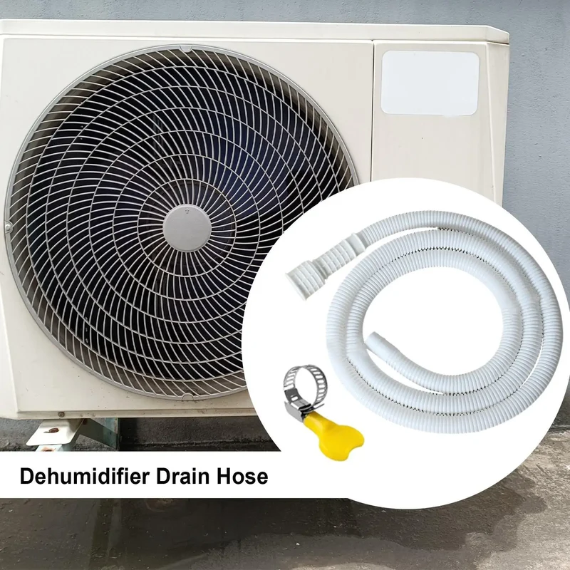 2/3/5m*2.5cm Air Conditioner Drain Hose Flexible Drain Hose With Clip Cuttable Rubber Adapter Dehumidifier Drain Hose