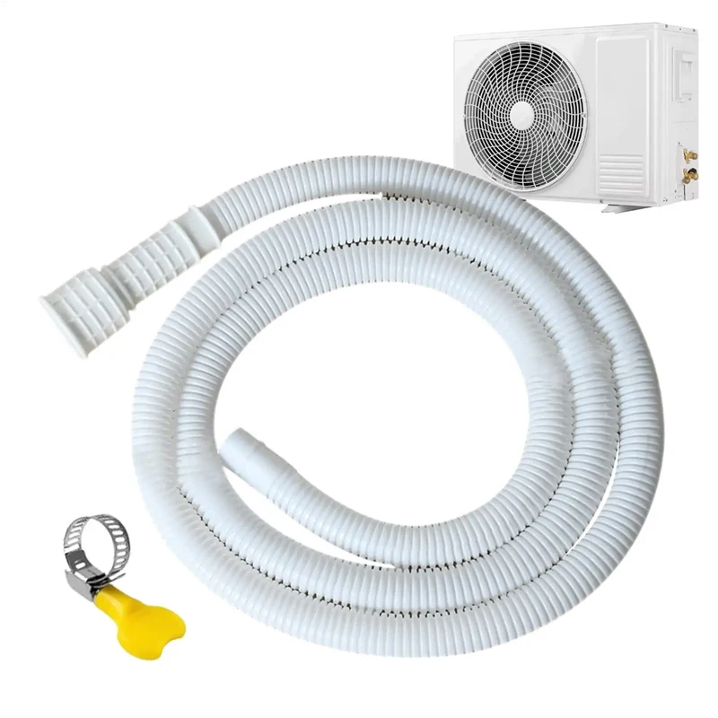 2/3/5m*2.5cm Air Conditioner Drain Hose Flexible Drain Hose With Clip Cuttable Rubber Adapter Dehumidifier Drain Hose