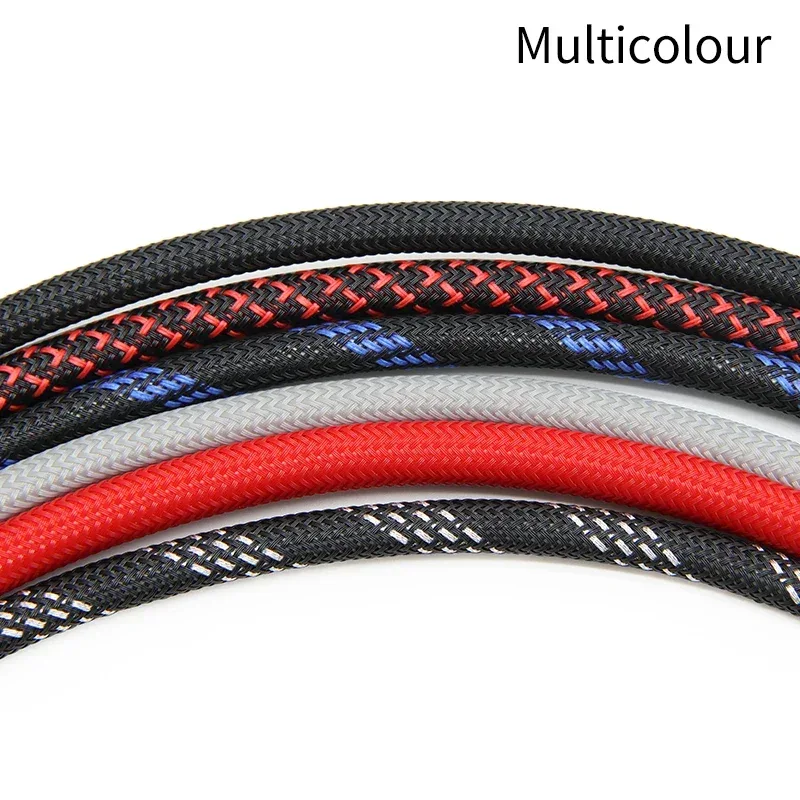 1~50M PET Braid Sleeve High Density 8mm Insulated Expandable Braided Wires Organizer Cable Wrapping Sheath Protector
