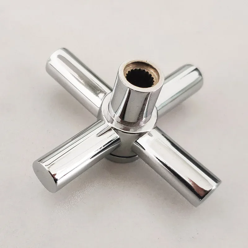 Cross Faucet Handle Knob Zinc Alloy Handwheel Universal Hot Cold Sink Taps Switch For Kitchen Bathroom Tap Replacement Parts