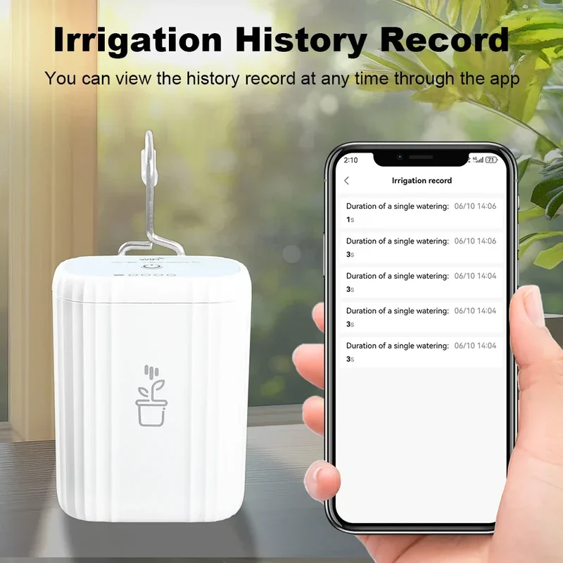 Tuya WiFi Smart Watering Pump 18650 Rechargeable Battery Intelligent Auto Sprinkler Drip Irrigation Flowers Home Garden Tools