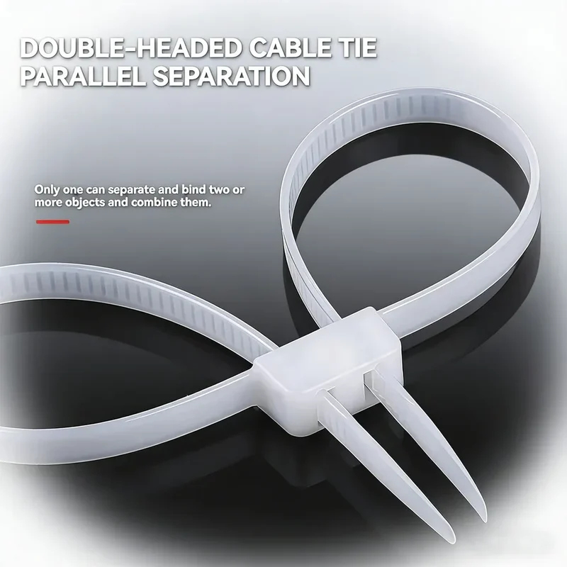 2/20pcs Heavy Duty Police Handcuffs (27.5") | Flexible Self-Locking Double Head Nylon Cable Zip Ties
