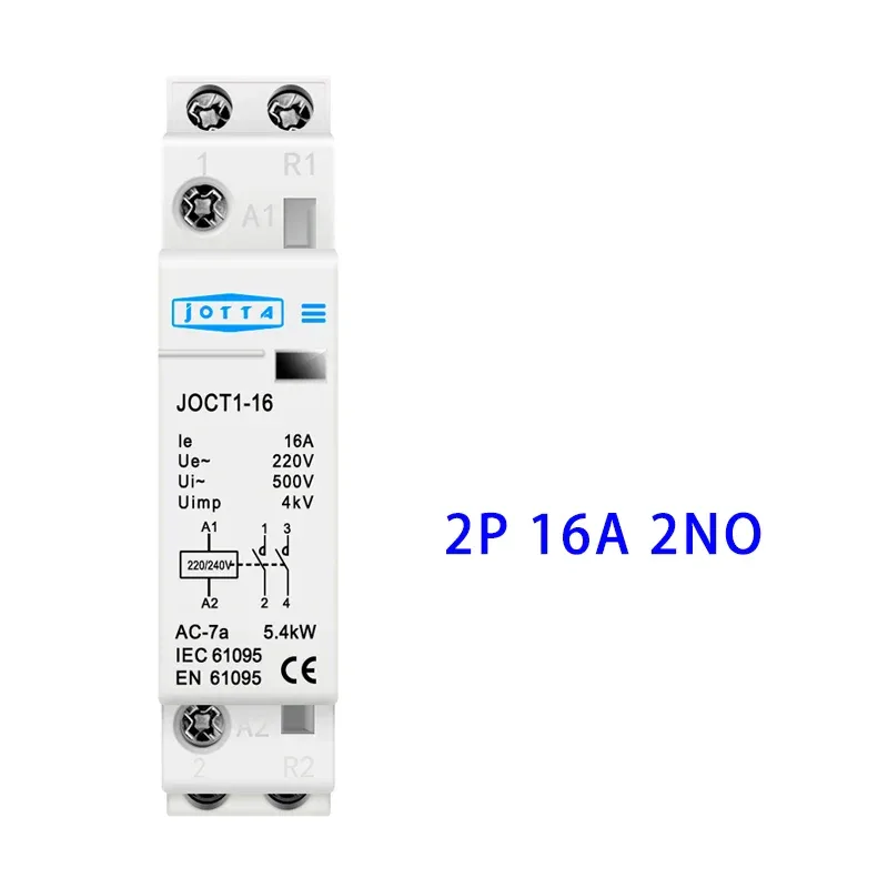 2P 16A/20A/25A 220V/230V 50/60Hz Din Rail Household AC Contactor 1NO 1NC/2NO/2NC For Smart Home