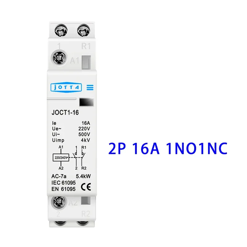 2P 16A/20A/25A 220V/230V 50/60Hz Din Rail Household AC Contactor 1NO 1NC/2NO/2NC For Smart Home