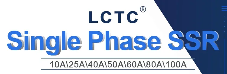 LCTC 10PCS SSR 10A 25A 40A 50A 60A 80A 100A Solid State Relay DC To AC AC To AC DC To DC Single Phase Control Relay