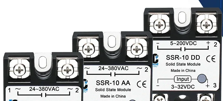 LCTC 10PCS SSR 10A 25A 40A 50A 60A 80A 100A Solid State Relay DC To AC AC To AC DC To DC Single Phase Control Relay