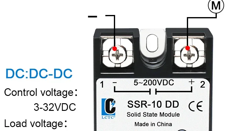 LCTC 10PCS SSR 10A 25A 40A 50A 60A 80A 100A Solid State Relay DC To AC AC To AC DC To DC Single Phase Control Relay