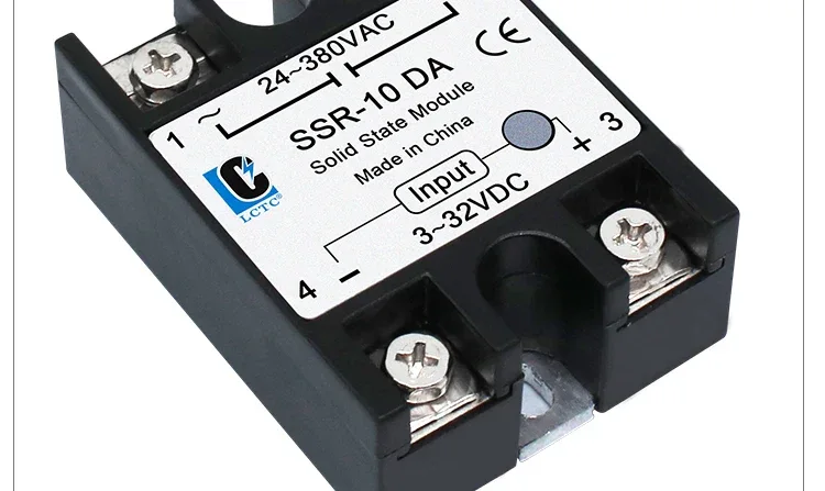 LCTC 10PCS SSR 10A 25A 40A 50A 60A 80A 100A Solid State Relay DC To AC AC To AC DC To DC Single Phase Control Relay
