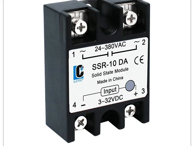LCTC 1PCS SSR Solid State Relay DC To AC AC To AC DC To DC 10A 25A 40A 50A 60A 80A 100A Non-contact Relay 3-32VDC