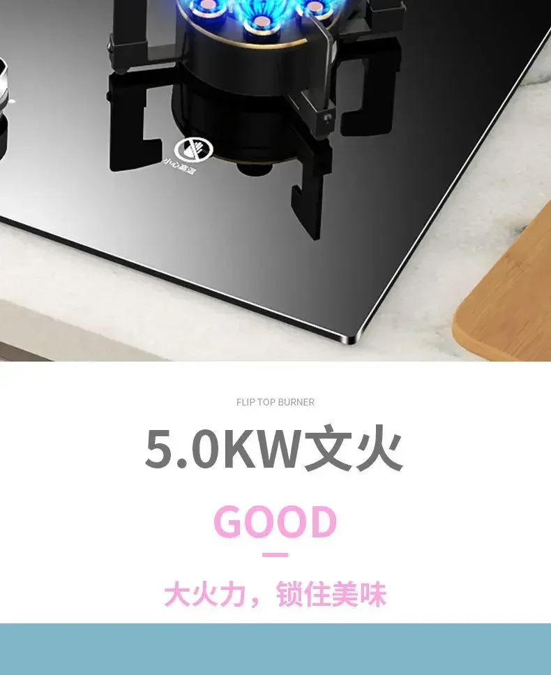 Household Built-in Double Stove Gas Stoves Table Kitchen Kitchens Cookers Countertops Cooker Home Recessed Top Cooktop Hob Panel