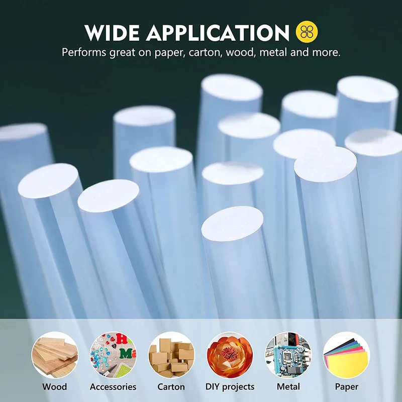 500g Hot Melt Glue Stick With a Diameter Of 7mm 11mm And a Length Of 10cm 15cm Clear Adhesive Glue Sticks for DIY Sealing Repair