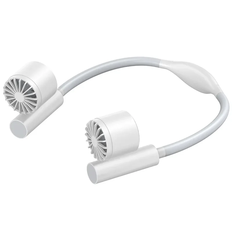 Portable Lightweight Halter Neck Air Cooling Fan USB Rechargeable Outdoor Travel Sport Wearable Mini Hanging Neck Fan 3Gear Wind