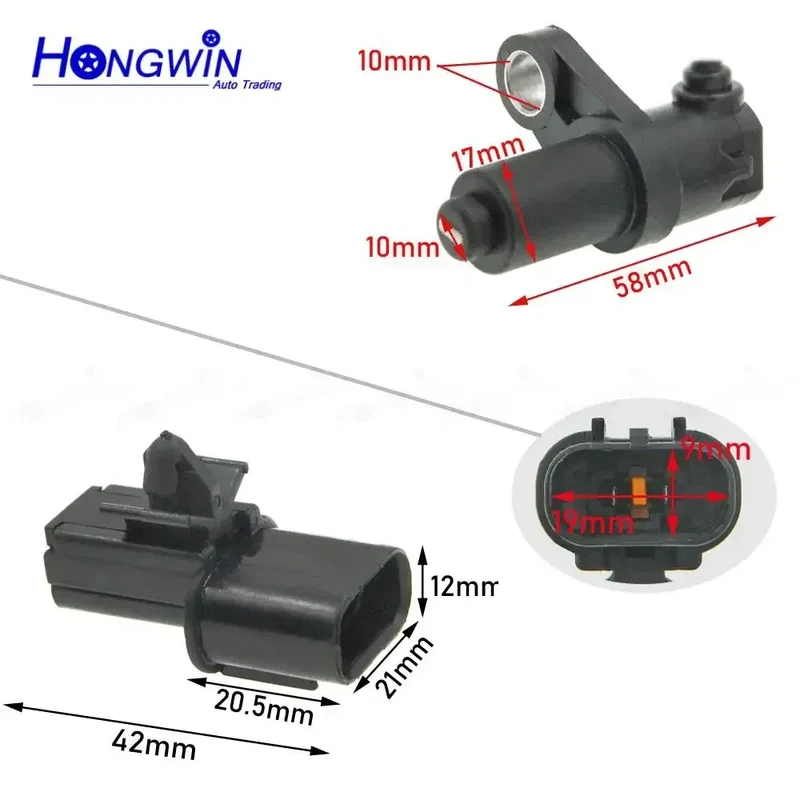 ABS Wheel Speed Sensor Front For Mitsubishi Pajero Montero Sport II 2008-2017 L200 Triton IV MN102573 MN102574 MN102577 MN102578